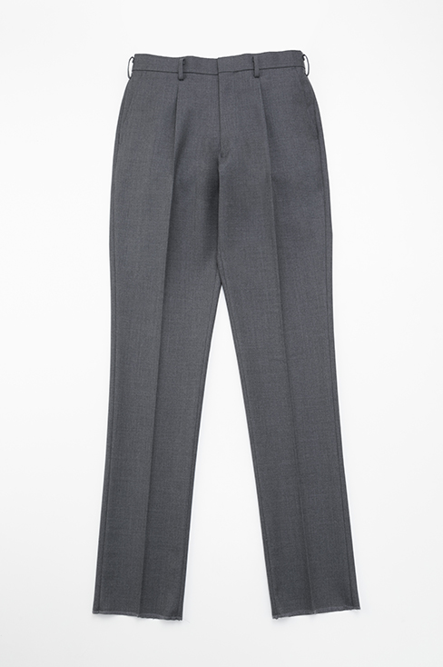 メンズ 無地スラックス チャコールグレー