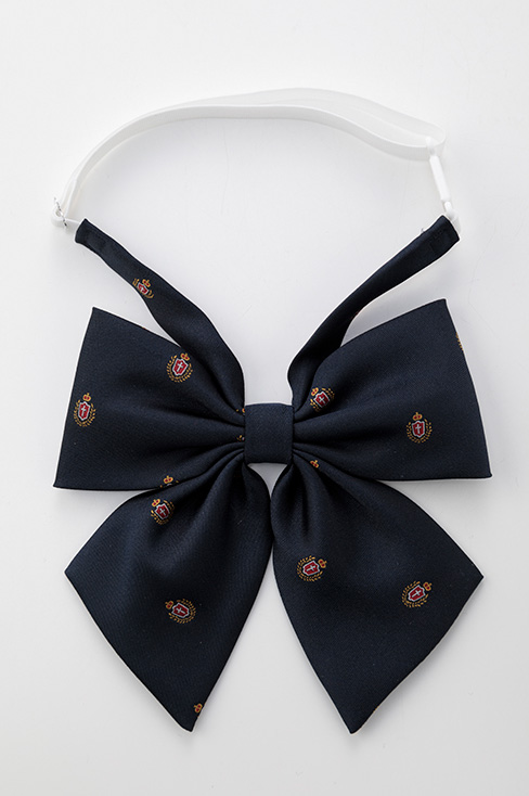クレスト柄リボン ネイビーのレンタル／制服レンタルサイトNANCHA